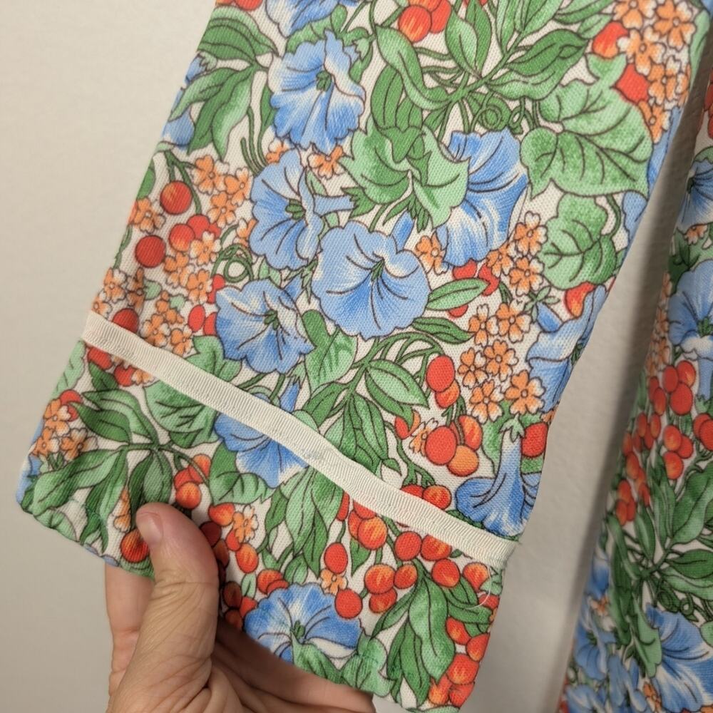 Vintage Floral 60s/70s Style Cottagecore Garden Print House Dress - Picture 7 of 8